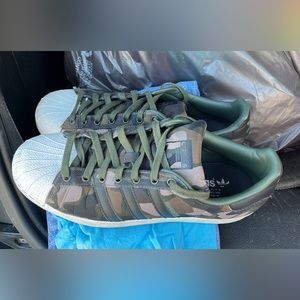 DISCONTINUED Adidas Camo Superstar Sneakers